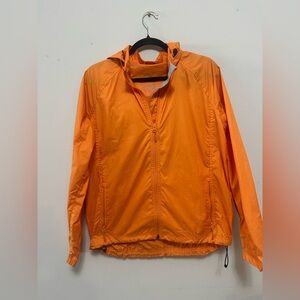 L.L.Bean Lightweight Hooded Windbreaker Jacket | Bright Orange | XL EUC